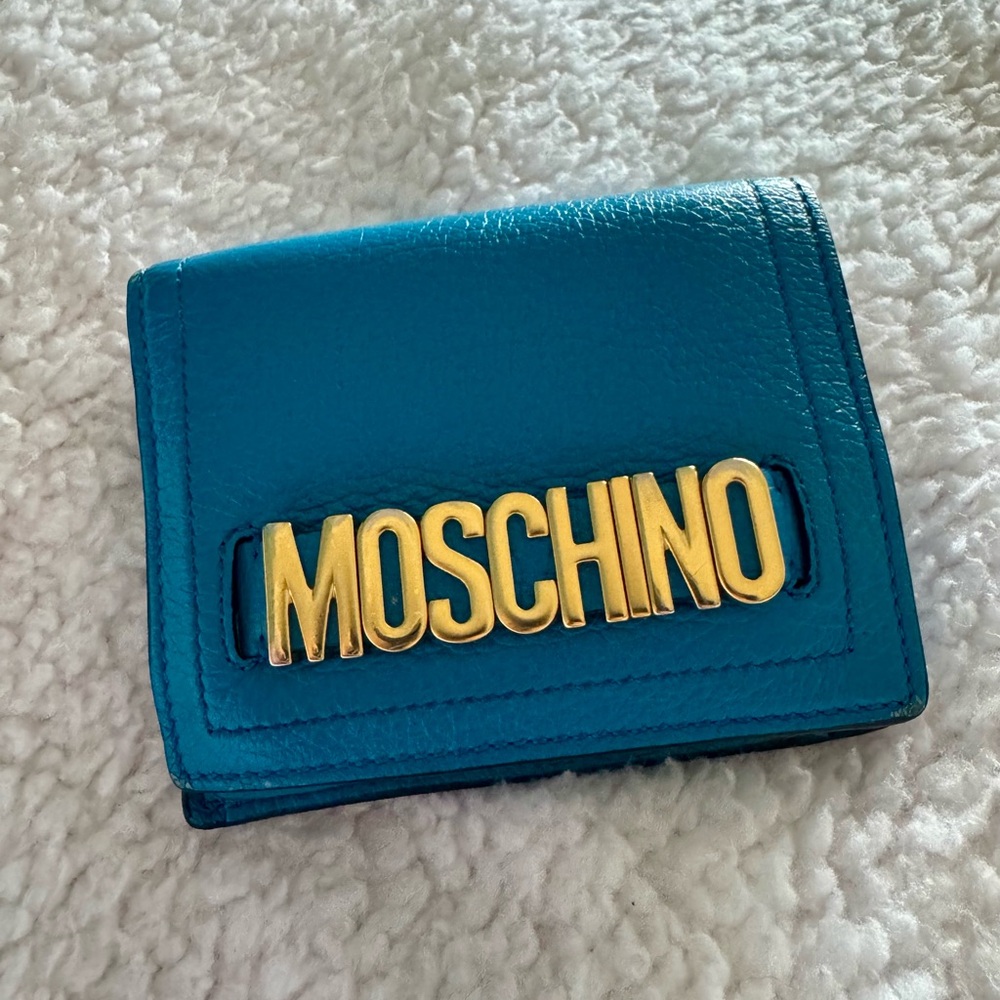 Blue leather Moschino ladies wallet